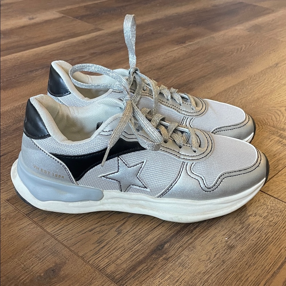 Vintage Havana Run Washed Silver Multi Sneakers Size 9